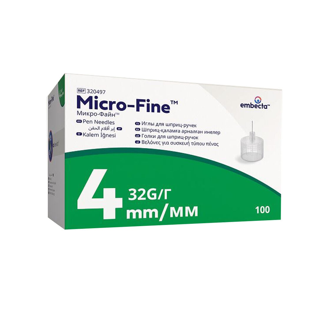 embecta Micro-Fine™ 4 mm Kalem İğnesi (32G) 100 adet
