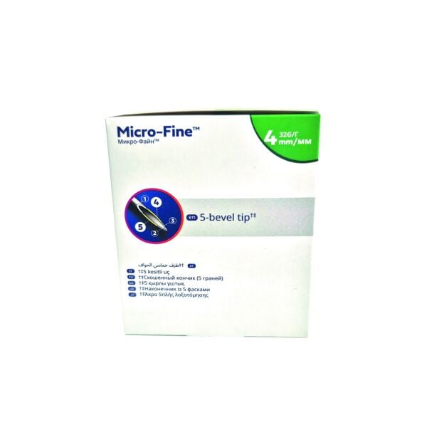 embecta Micro-Fine™ 4 mm Kalem İğnesi (32G) 100 adet