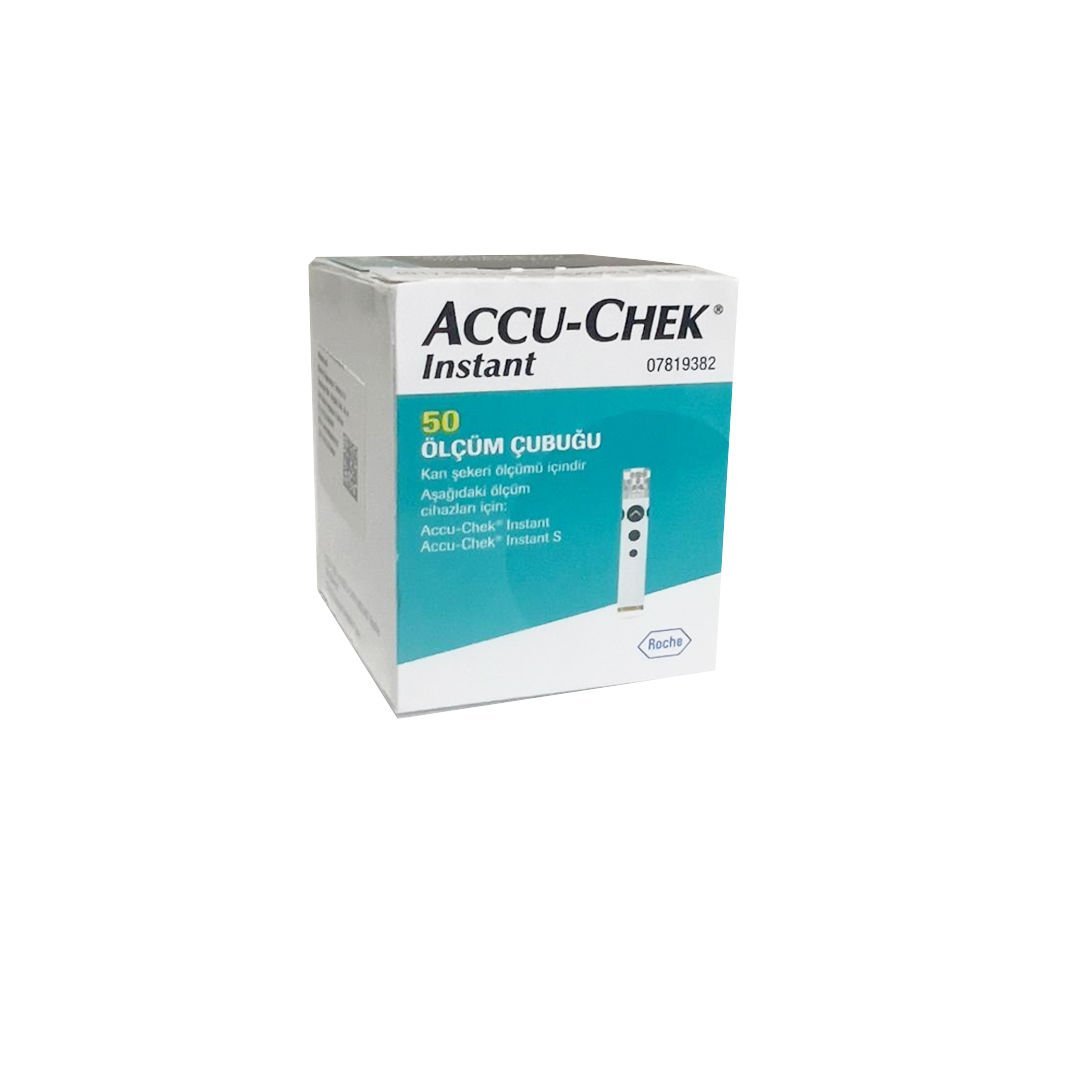 Accu-Chek Instant 50'li Kan Şekeri Ölçüm Çubuğu | Orijinal Roche Strip | Glukoz Takip Çözümü