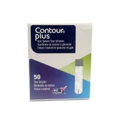 Contour Plus 50'li Kan Şekeri Test Çubuğu | Orijinal Strip | Şeker Ölçüm Cihazına Uyumlu