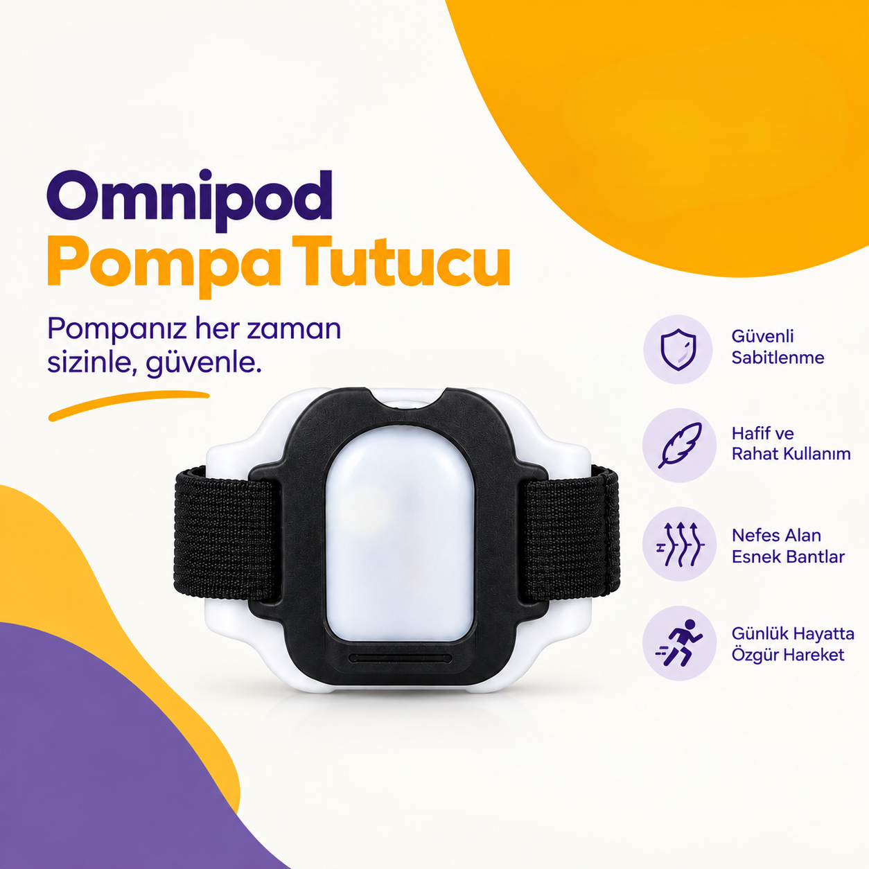 Omnipod İnsülin Pompa Sabitleyici